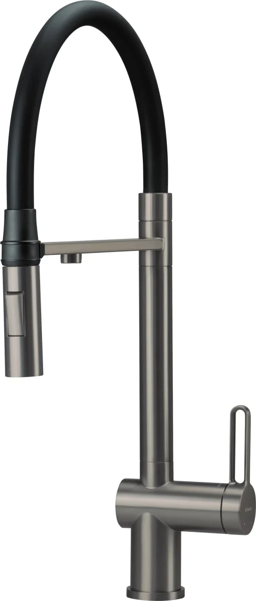 DEANTE Magnetic Küchenarmatur mit flexiblem Auslauf und Wasserfilteranschluss // Titanium // BRM-D75M