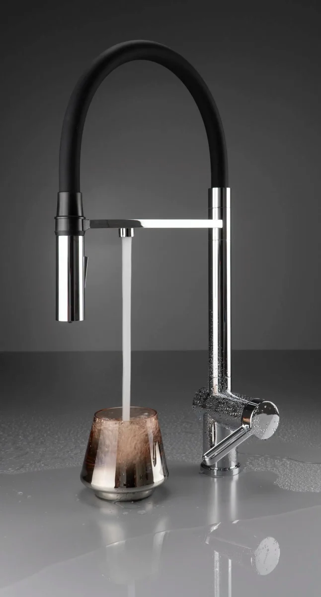 DEANTE Magnetic Küchenarmatur mit flexiblem Auslauf und Wasserfilteranschluss // Chrom // BRM-075M