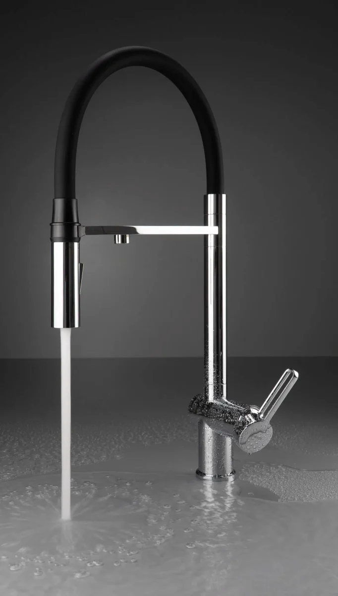 DEANTE Magnetic Küchenarmatur mit flexiblem Auslauf und Wasserfilteranschluss // Chrom // BRM-075M