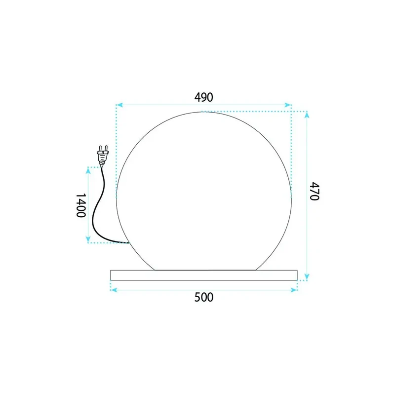 Kosmetik-Spiegel LED Hollywood Ø50cm Gold