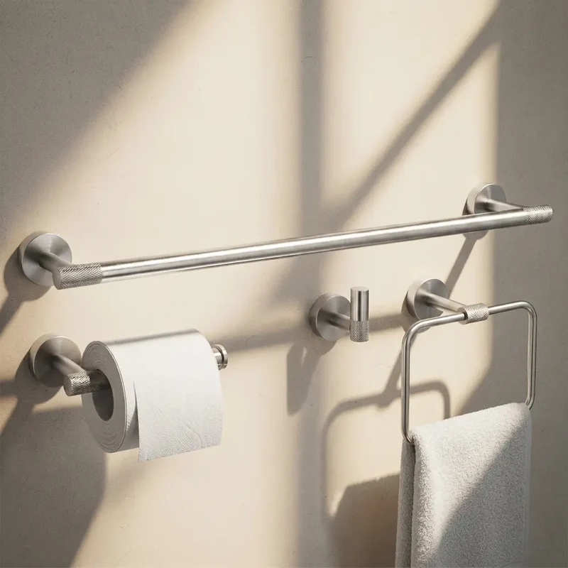 Accessoire-Set GRID Chrom Matt 4 teilig