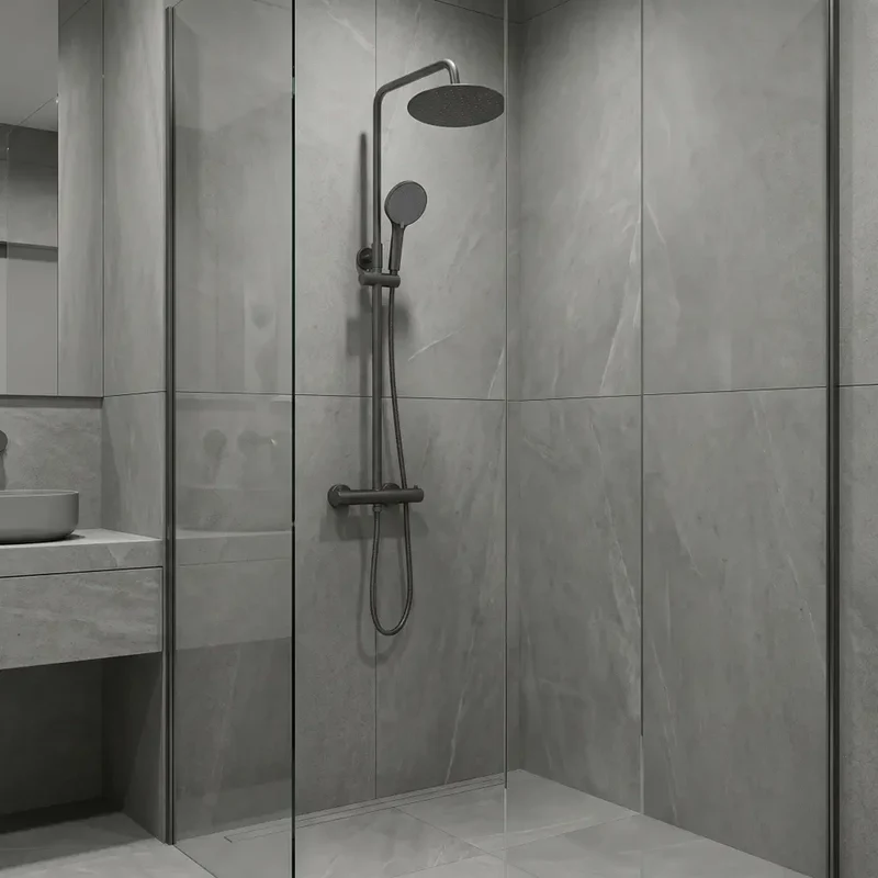 Dusche mit Thermostat Lungo Titan
