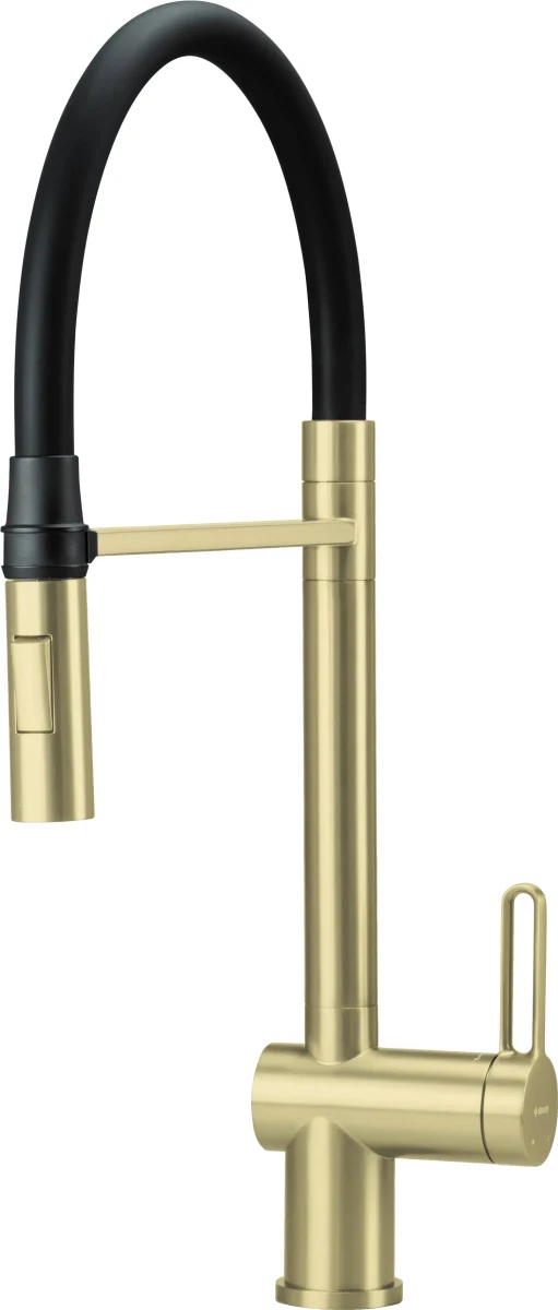DEANTE Magnetic Küchenarmatur mit flexiblem Auslauf – 2 Strahlarten // gebürstetes Gold // BRM-R72M