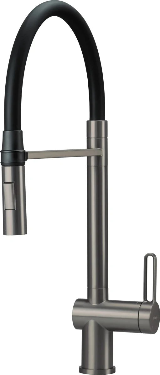 DEANTE Magnetic Küchenarmatur mit flexiblem Auslauf – 2 Strahlarten // Titanium // BRM-D72M