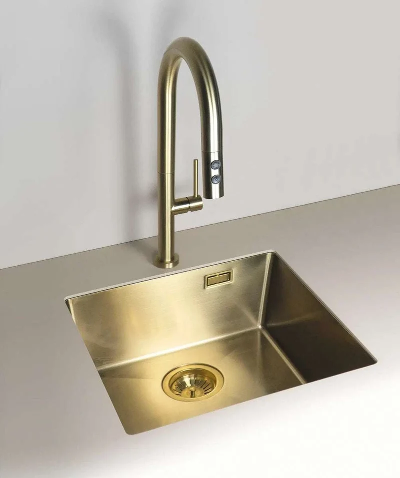 DEANTE Olfato Precious Edelstahlspüle // gebürstetes Gold // ZPO-R10B