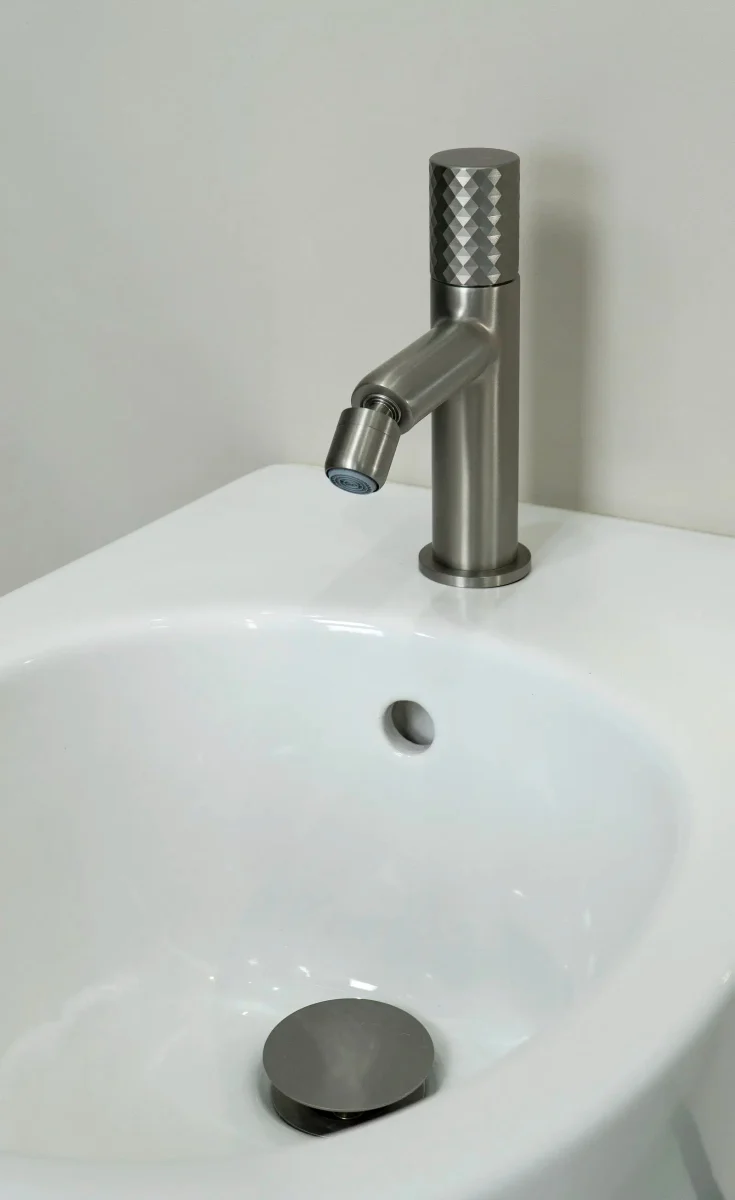 DEANTE Silia Hexa Bidetarmatur // gebürsteter Stahl // BHS-F30M
