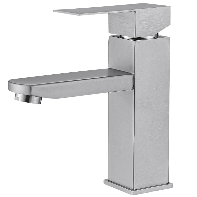 HOMELODY Wasserhahn Bad Waschtischarmatur Armatur Waschbecken Eckig Badezimmer