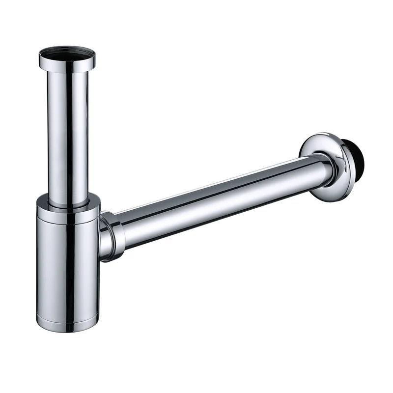 Homelody Röhrensifon 1-1/4 Edelstahl Siphon höhenverstellbar Abwasserrohr mit Geruchsverschluss Syphon für Waschbecken