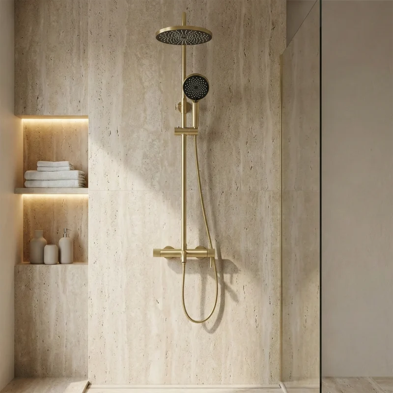 Dusche Lungo Stripe Gold Matt