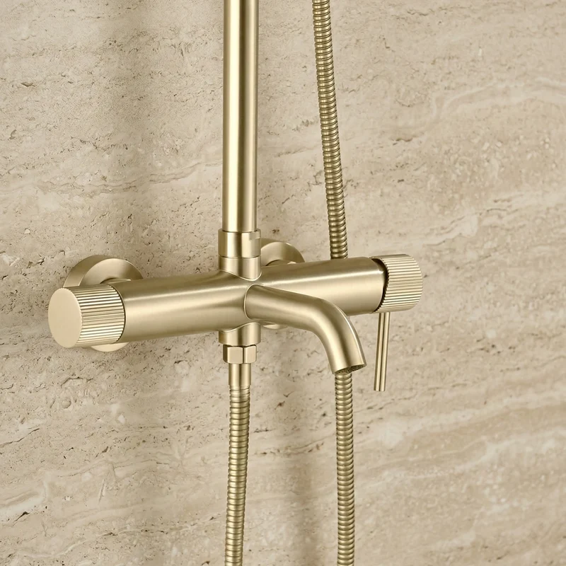 Dusche Lungo Stripe Gold Matt