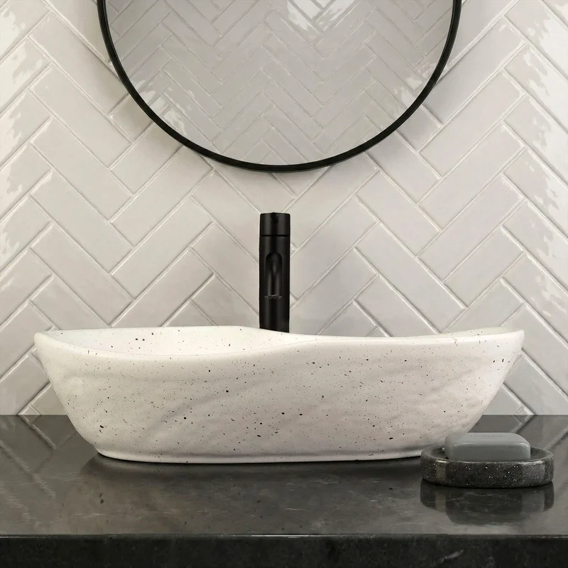 Aufsatzwaschbecken Emilia Grid 56x37cm
