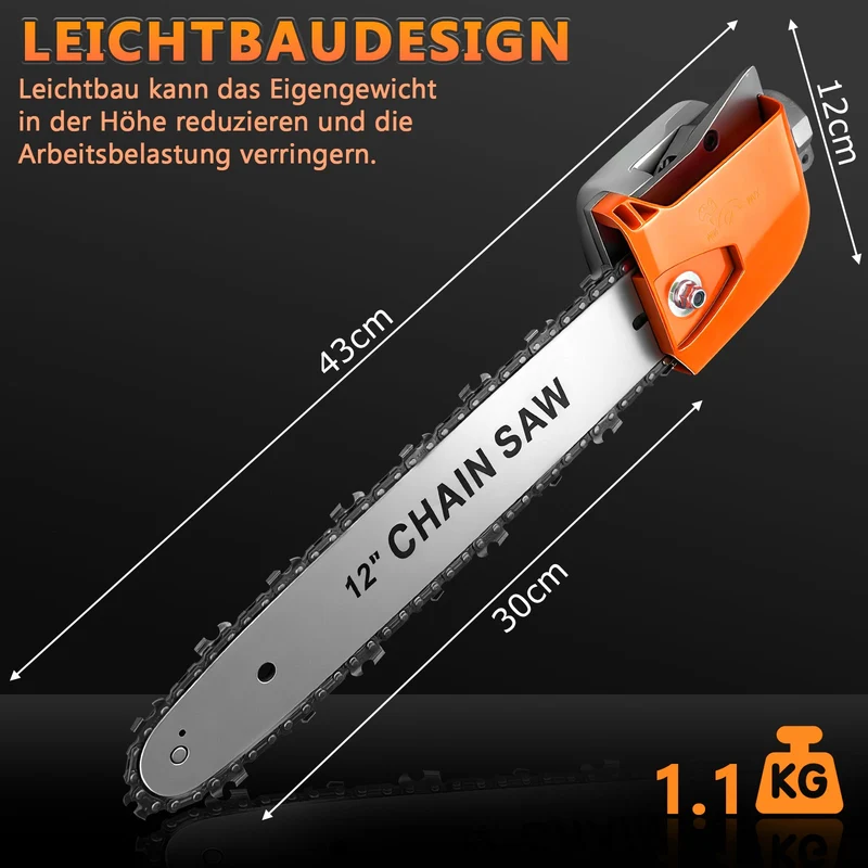 Akku Rasentrimmer mit Hochentaster 1380W Bürstenlos 2x 4Ah Akku Freischneider Unkrautbürste Multifunktion Gartengerät 4in1