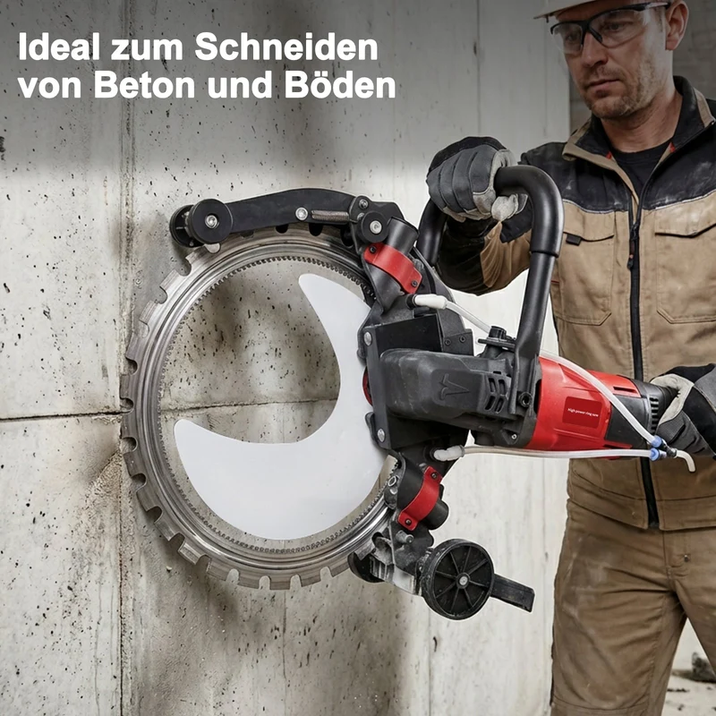 XIIW 5000W Betonsäge elektrisch mit 408 mm Diamantklinge & Naßschnittsystem für Wand, Beton & Stein