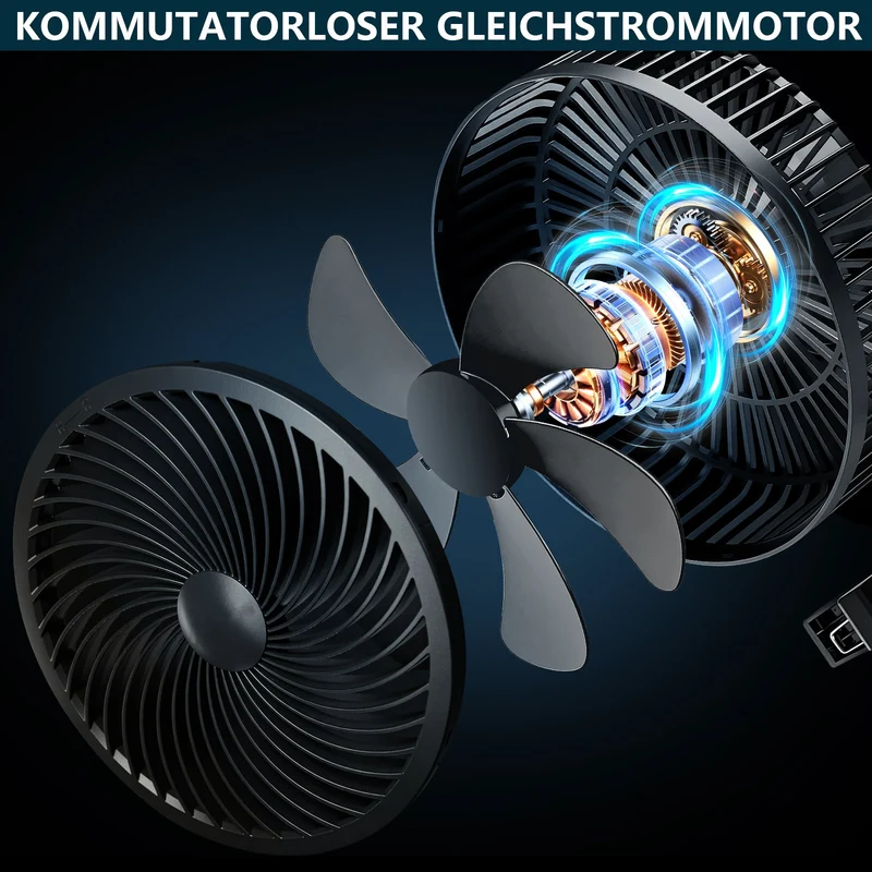Grow Umluftventilator 320 CFM – Leiser Clip Ventilator mit EC-Motor, 10 Stufen, Oszillation, IP44