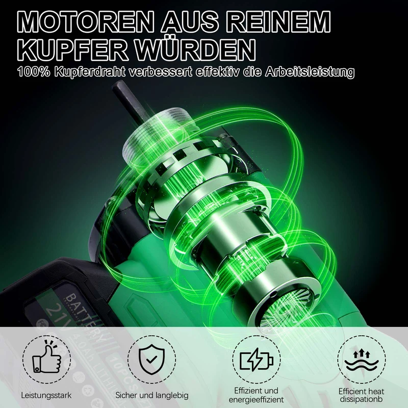 XIIW Kabelloser Betonrüttler mit starkem 850W Kupfermotor. Kompatibel mit 18V Akkus. Für dichten, stabilen Beton.