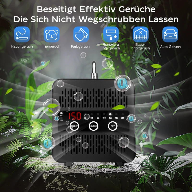 Ozongerät 65.000 mg/h – Professioneller Ozon Generator zur Geruchsbeseitigung bis 300 m²