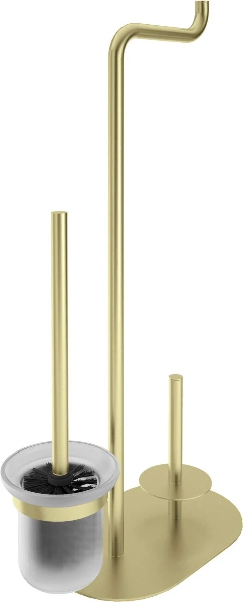 DEANTE Silia WC-Papierhalter 3-in-1 mit Ablage und Bürstenhalter // Gebürstetes Gold // ADI-R732