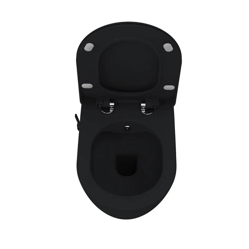 Oase Design Spülrandloses Tahret Bidet Wand-WC inkl. Armatur & Sitz mit Absenkautomatik schwarz matt
