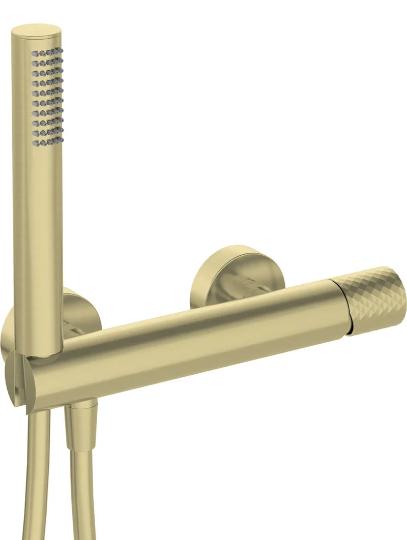 DEANTE Silia Hexa Duscharmatur mit Brausegarnitur // gebürstetes Gold // BHS-R41M