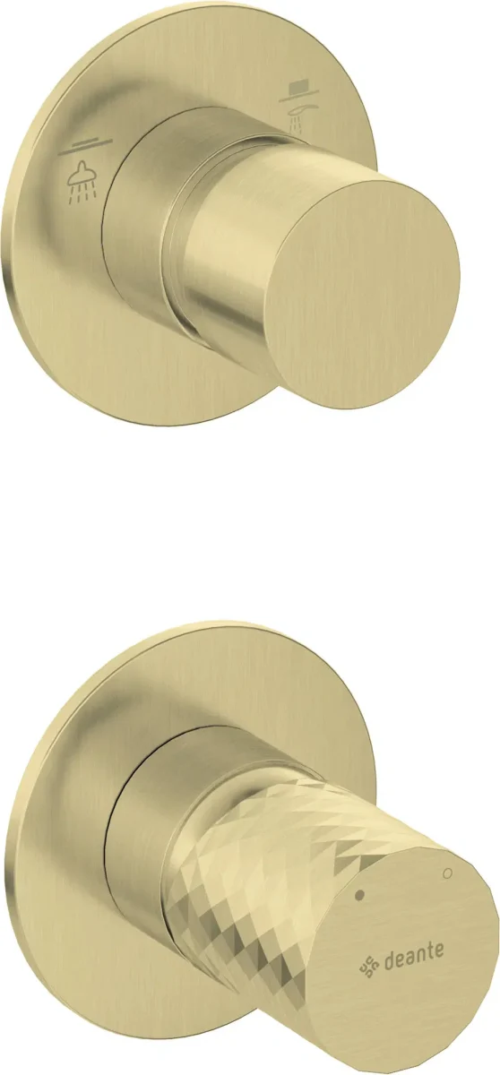 DEANTE Silia Hexa Duscharmatur mit Strahlschalter für Unterputzmontage // gebürstetes Gold // BHS-R44P