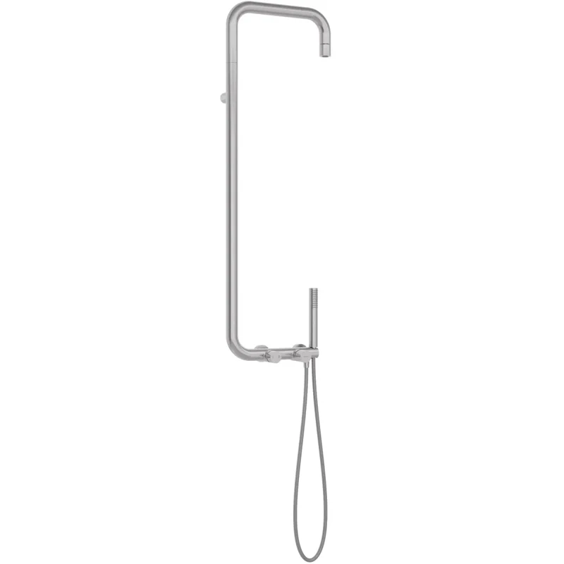 DEANTE Silia Hexa Duschsystem mit Regenbrause // gebürsteter Stahl // NHS-F4XM