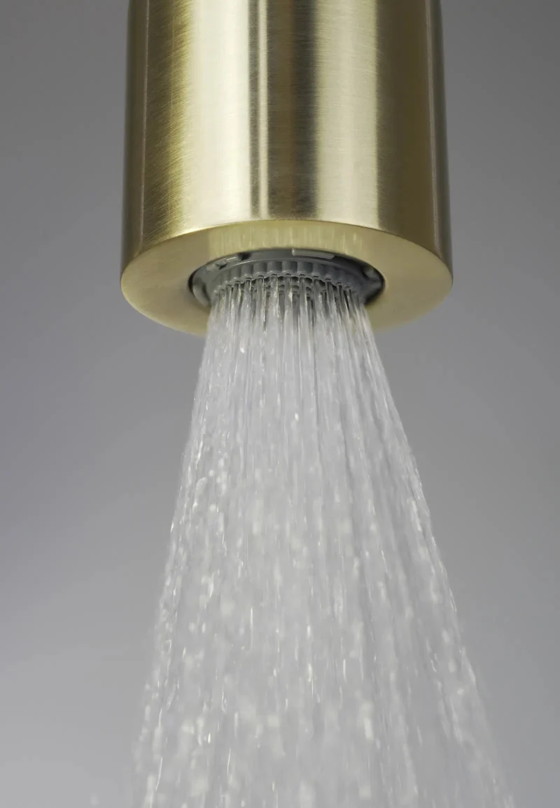 DEANTE Silia Hexa Duschsystem mit Regenbrause // gebürstetes Gold // NHS-R4XM