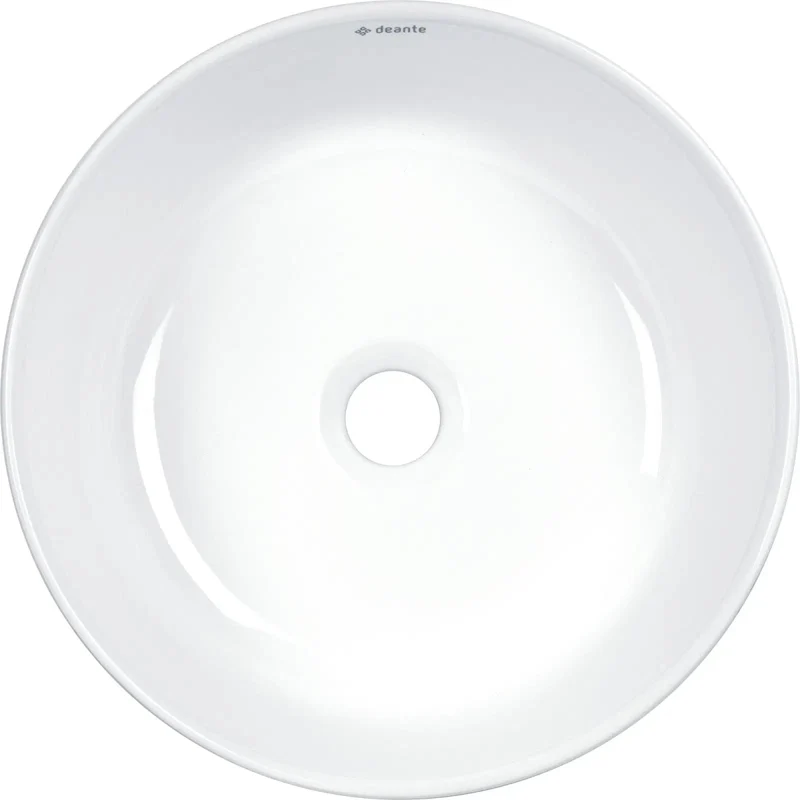 DEANTE Silia Hexa Keramik-Aufsatzwaschbecken Asymmetrisch // Weiß // CDX-6U3S