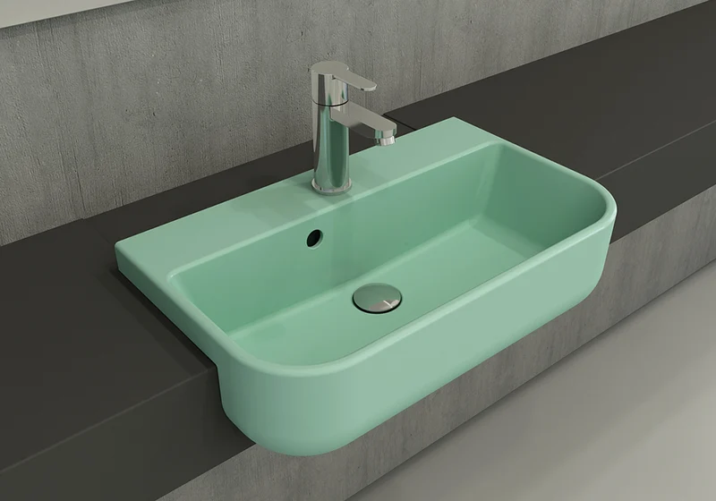 Bocchi Milano Halb-Einbauwaschbecken | Modern