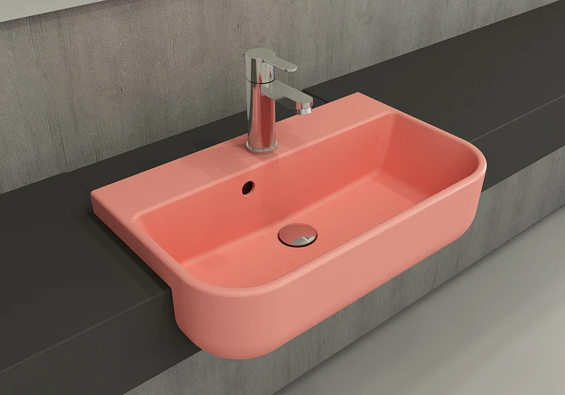 Bocchi Milano Halb-Einbauwaschbecken | Modern