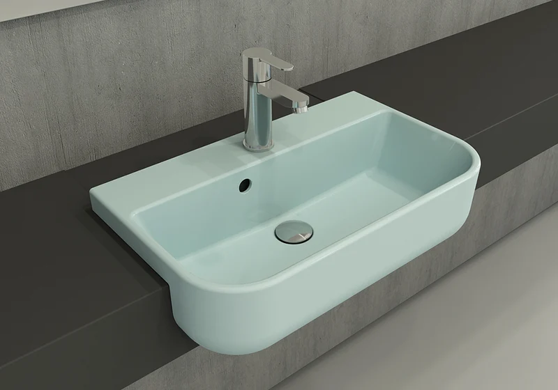 Bocchi Milano Halb-Einbauwaschbecken | Modern