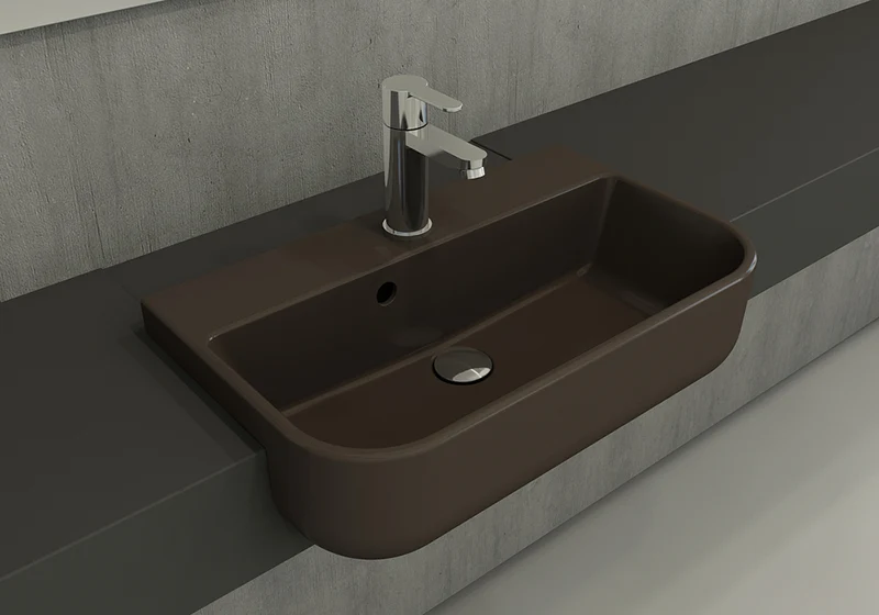Bocchi Milano Halb-Einbauwaschbecken | Modern