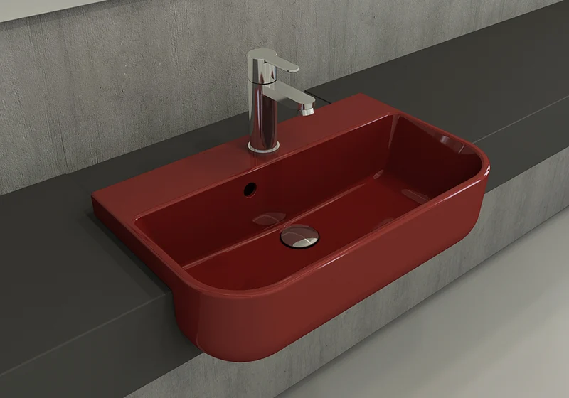 Bocchi Milano Halb-Einbauwaschbecken | Modern
