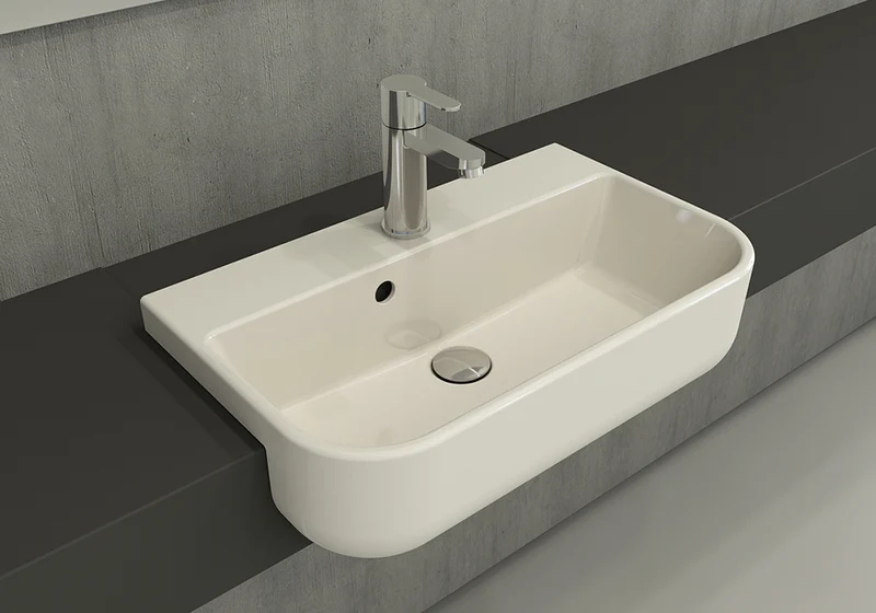 Bocchi Milano Halb-Einbauwaschbecken | Modern