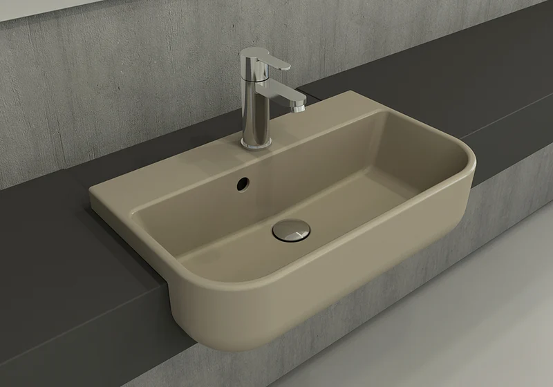 Bocchi Milano Halb-Einbauwaschbecken | Modern