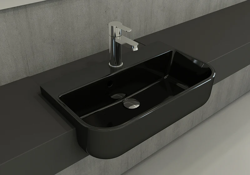 Bocchi Milano Halb-Einbauwaschbecken | Modern