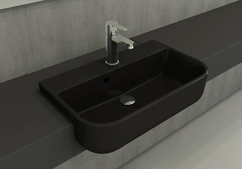 Bocchi Milano Halb-Einbauwaschbecken | Modern