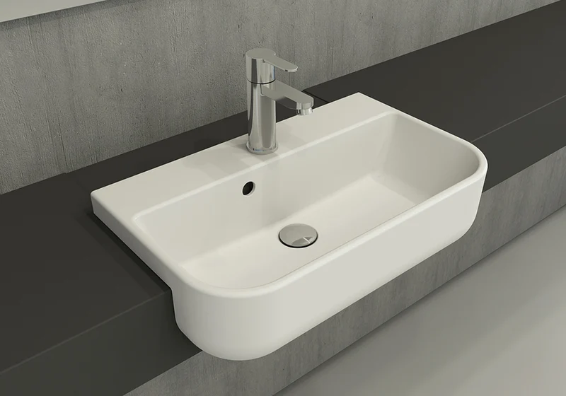 Bocchi Milano Halb-Einbauwaschbecken | Modern