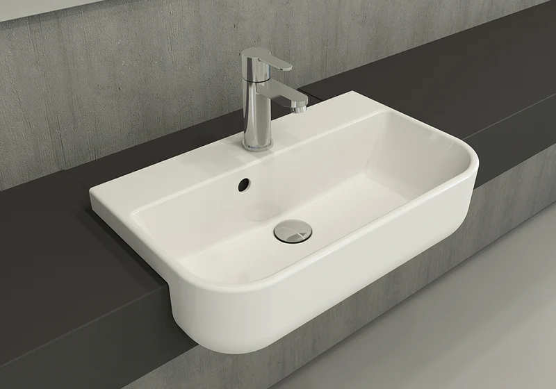 Bocchi Milano Halb-Einbauwaschbecken | Modern