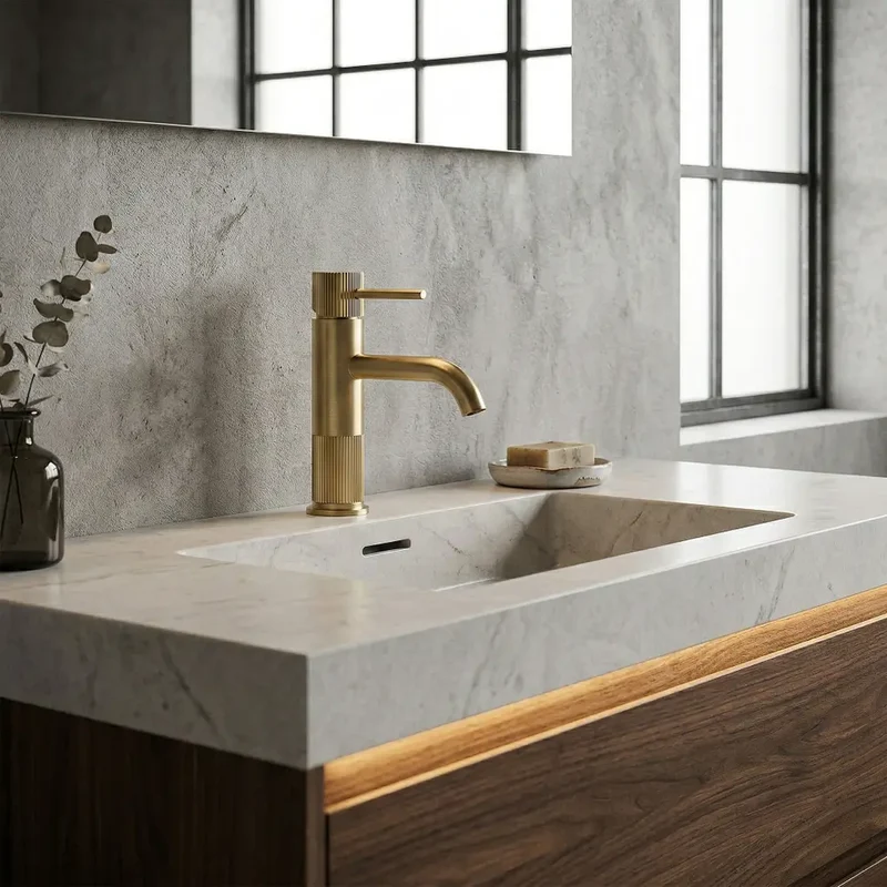 Armatur Lungo Stripe Gold Matt Low
