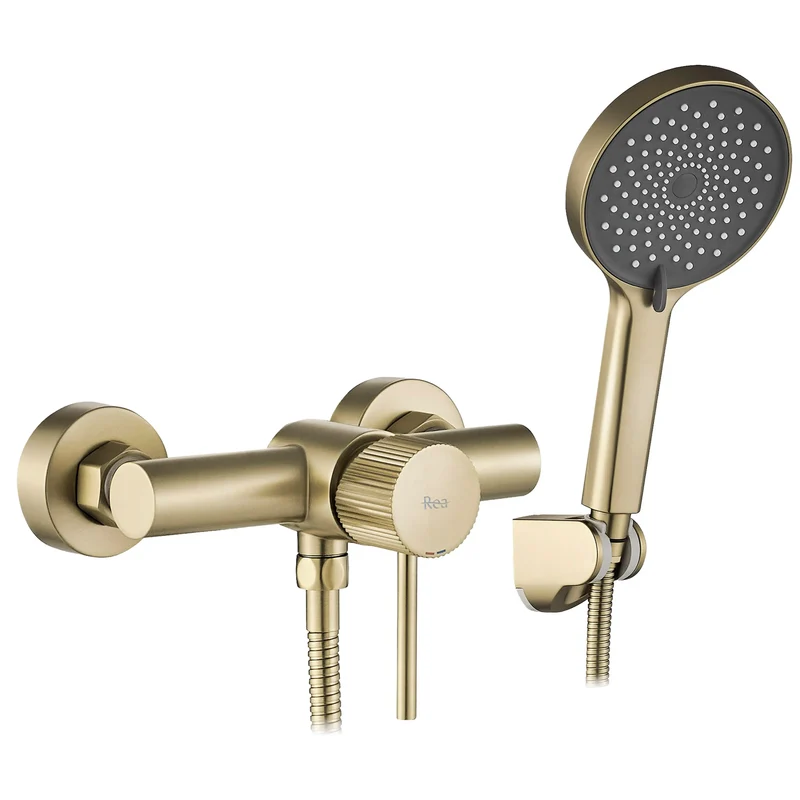 Duscharmatur Lungo Stripe Gold Matt