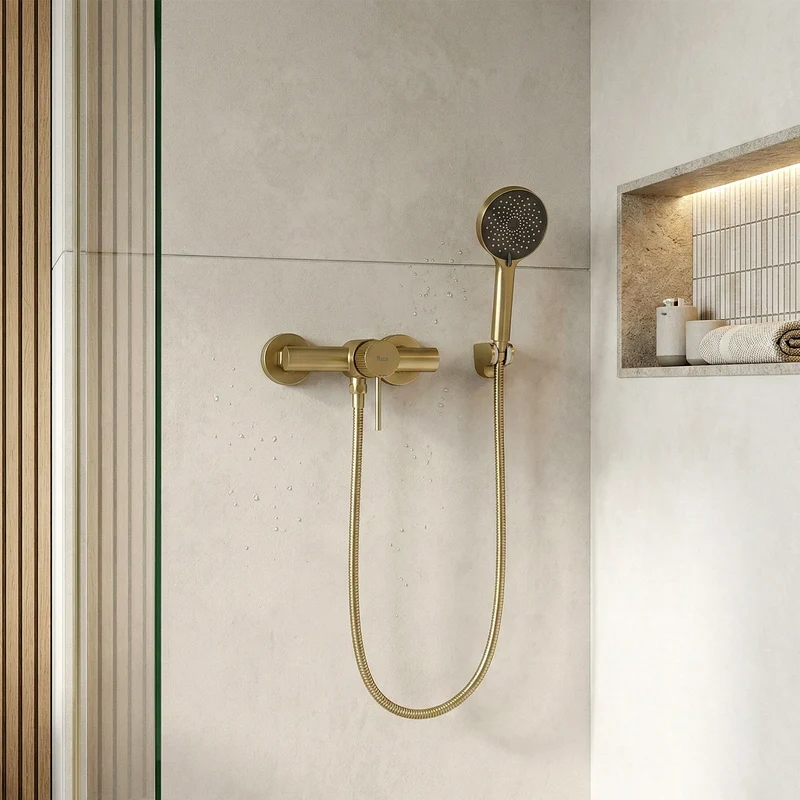Duscharmatur Lungo Stripe Gold Matt