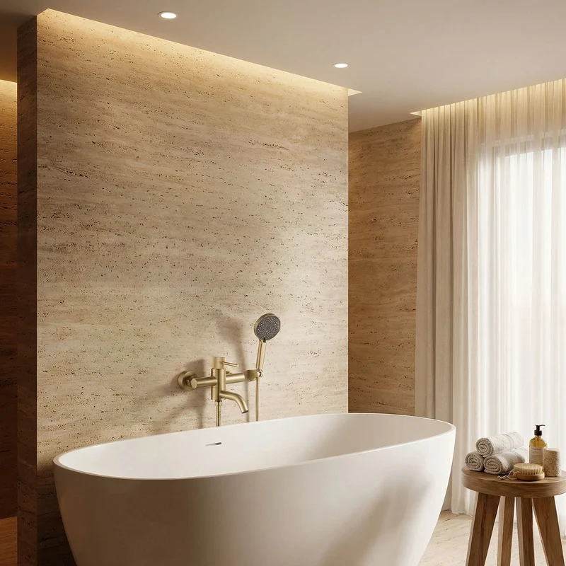 Badewannenarmatur Lungo Stripe Gold Matt