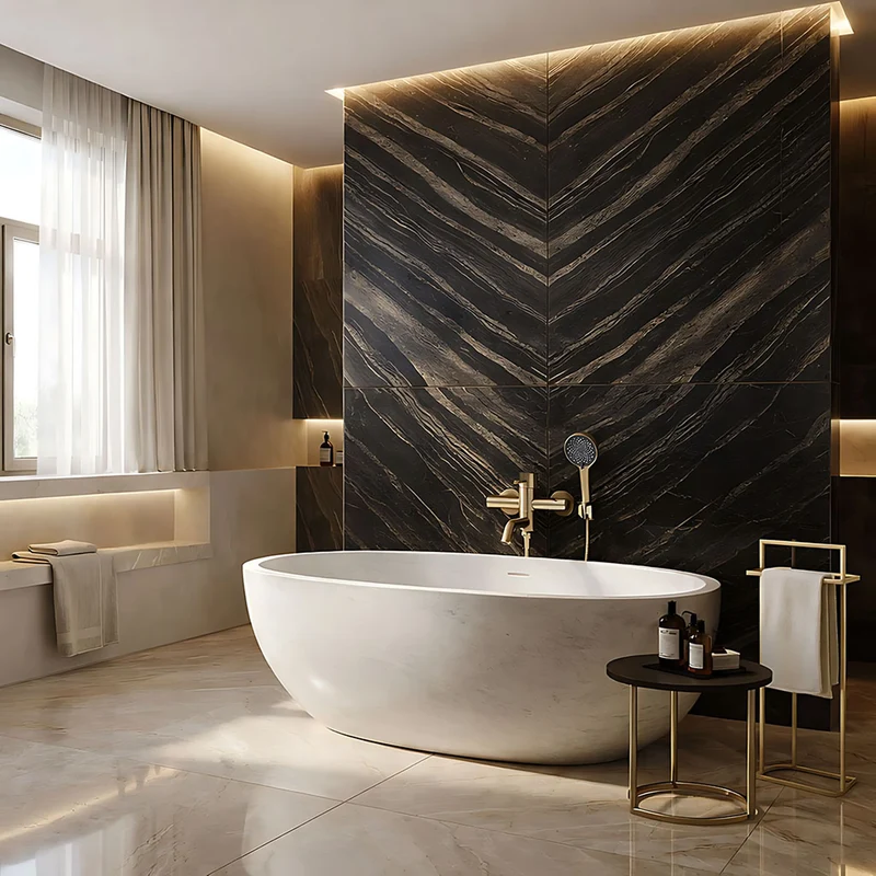 Badewannenarmatur Lungo Stripe Gold Matt