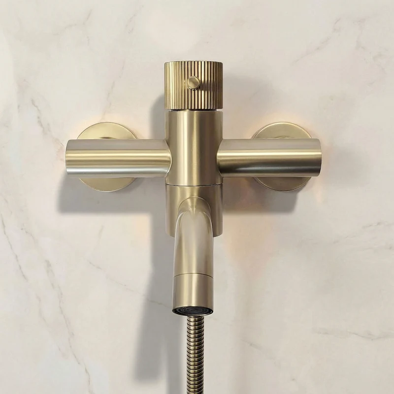 Badewannenarmatur Lungo Stripe Gold Matt