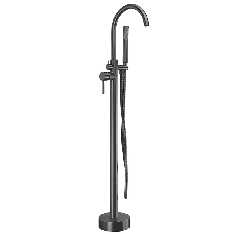 Freistehende Badewannenarmatur Lungo Titan Matt