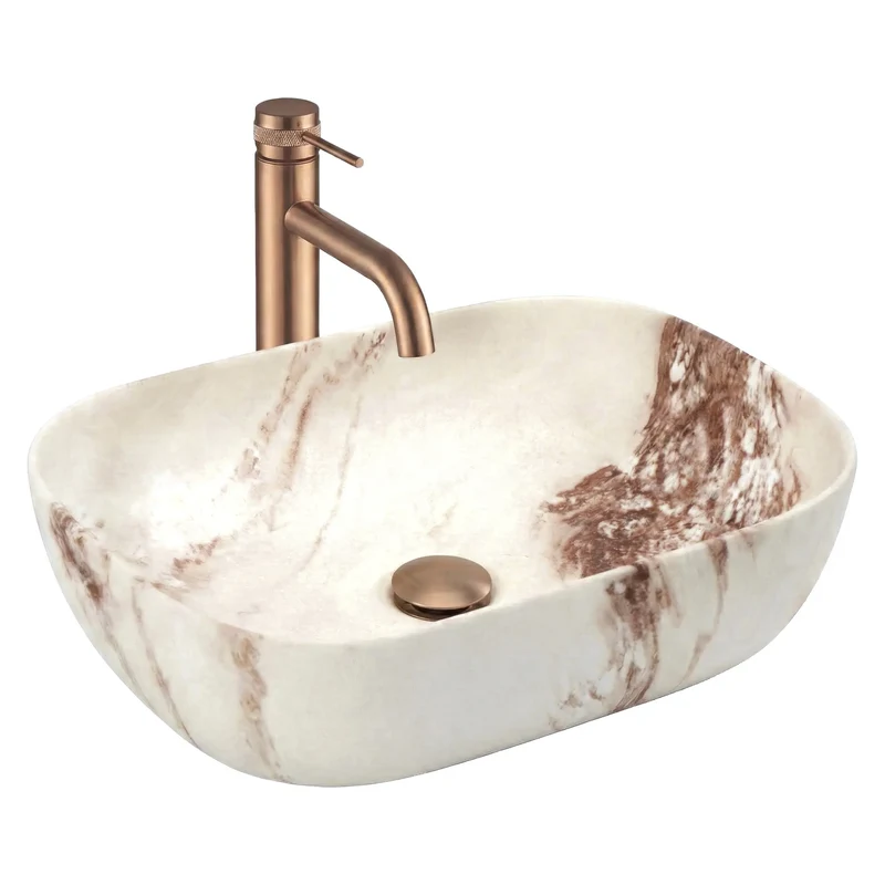 Aufsatzwaschbecken Belinda Marrone Matt 46,5x33cm