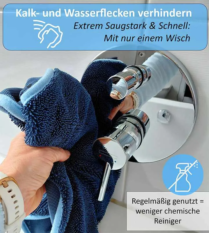 Duschabzieher + Mikrofasertücher Sparset