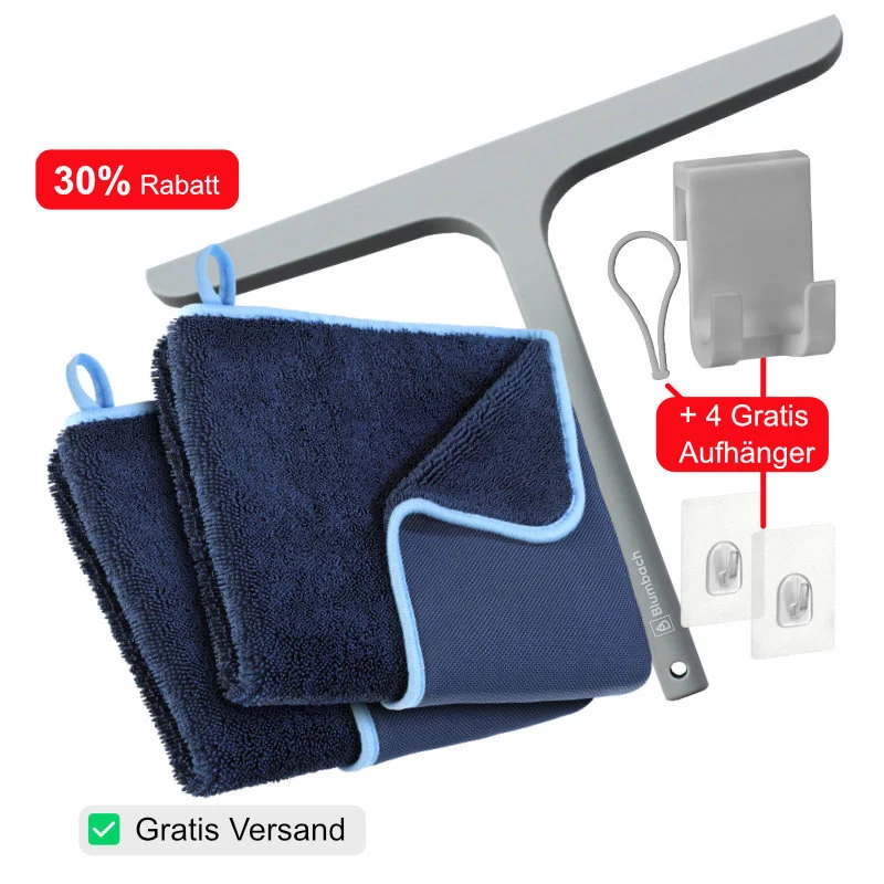 Duschabzieher + Mikrofasertücher Sparset
