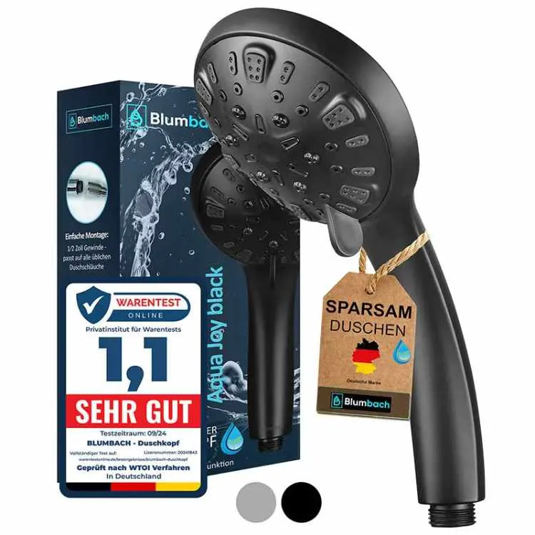 Hochdruck Duschkopf Aqua Joy: Mit 8 Strahlarten