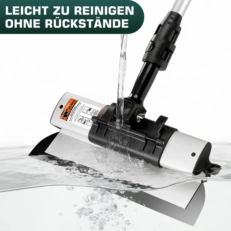 Profi Flächenspachtel Set mit Teleskopstange | 5 Größen (15-80cm) & 5 Ersatzklingen im Koffer
